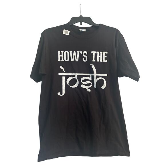 NWOT Port and Company Black Short Sleeve Movie T Shirt How's the Josh  Size Med - Picture 1 of 3